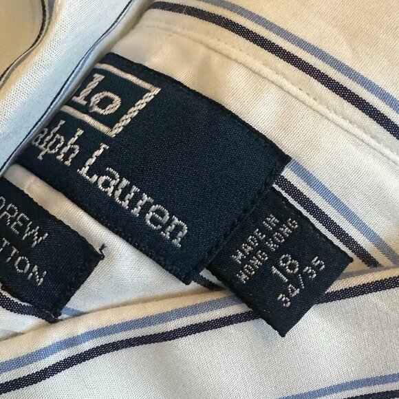Polo by Ralph Lauren Andrew Stripe Long Sleeve Button-Down Dress Shirt Size 18 - Picture 11 of 12